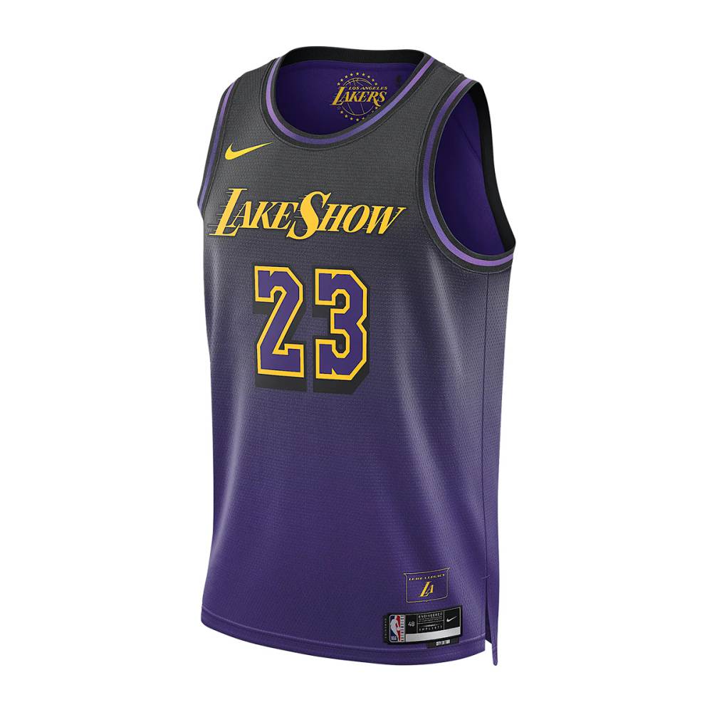 Nike Mens Lebron Lakers City Swngmn Jersey FIELD PURPLE