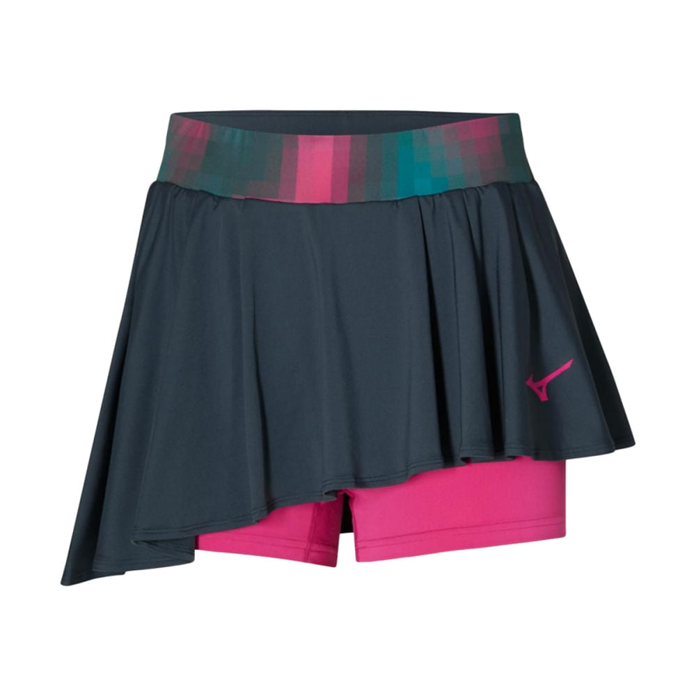Mizuno Womens Printed Flying Skirt in Blue Color