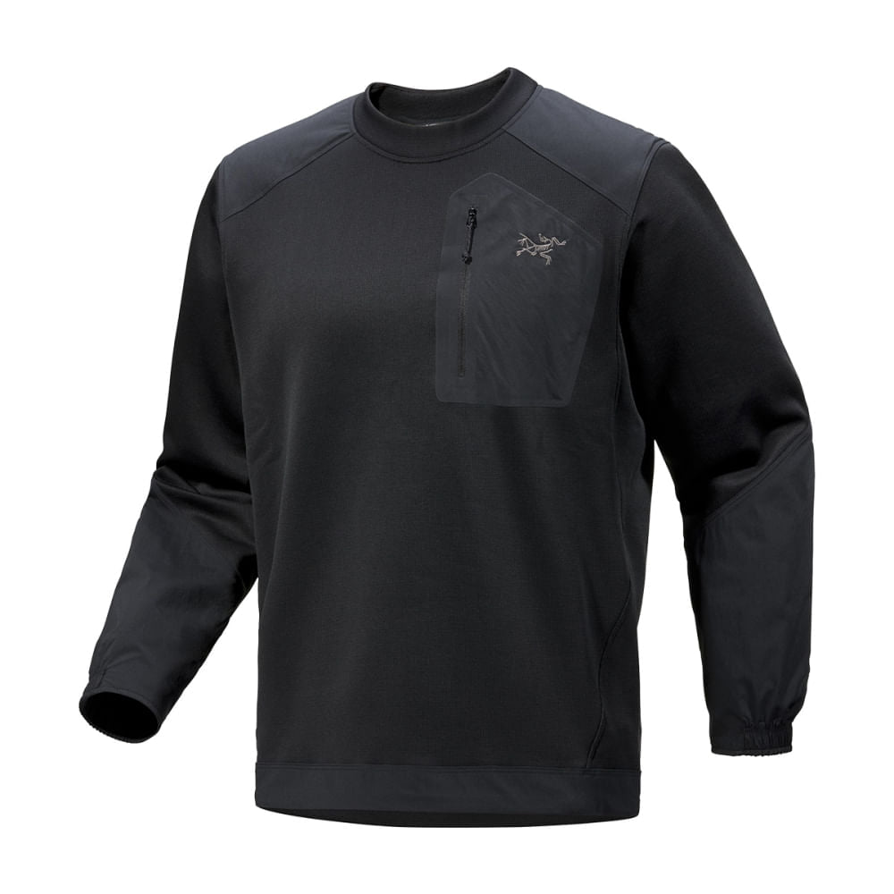 Arc'Teryx Mens Konseal Crew M Midlayer in Black Color