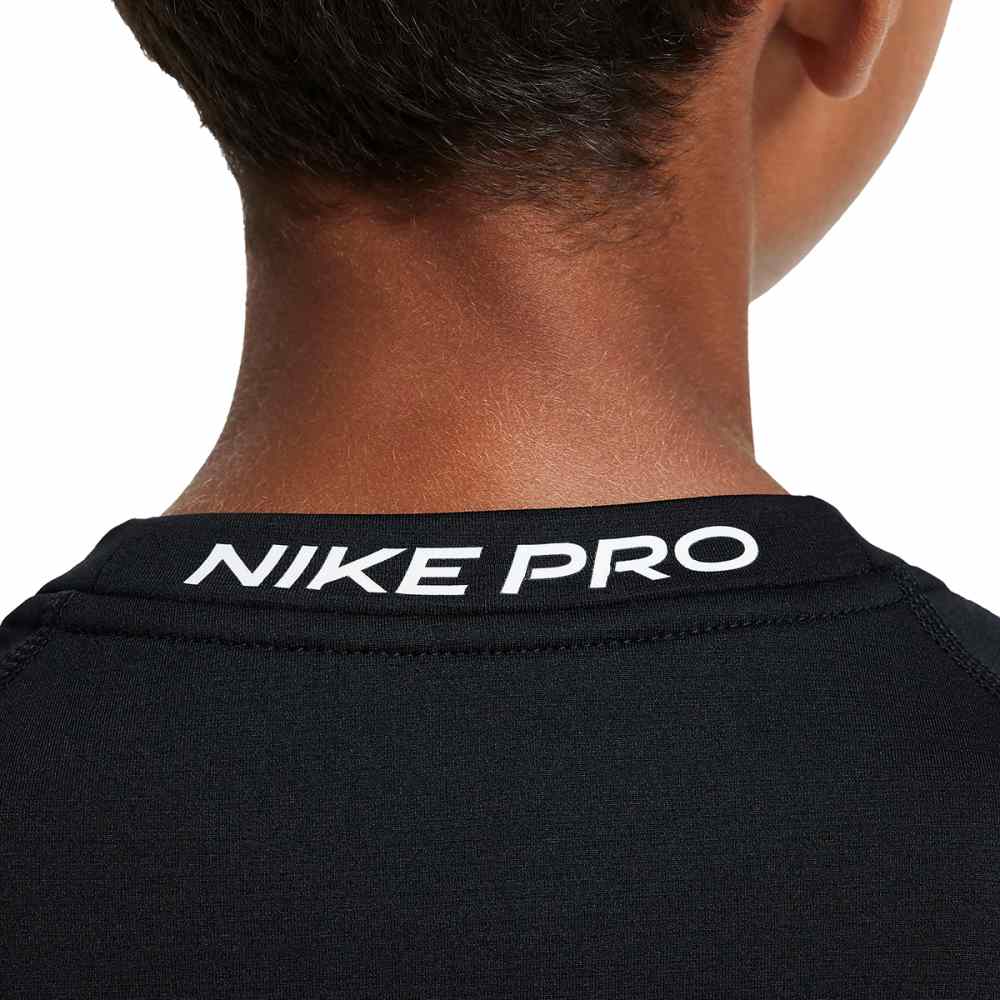 NIKE PRO WARM LS | 010-BLKWHT