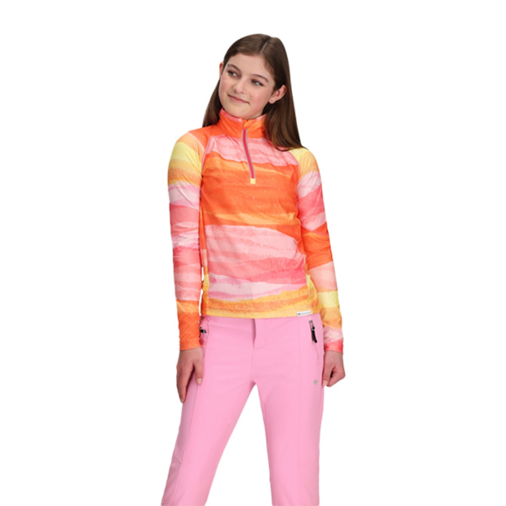 Obermeyer Kids Banff 1/4 Zip Midlayer in Multi Color