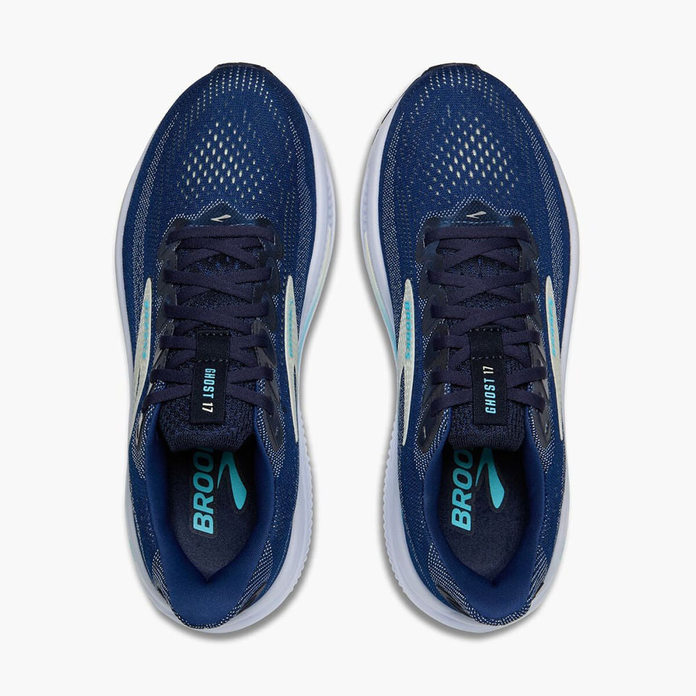 Brooks Womens Ghost 17 Running Shoes in Blue Color