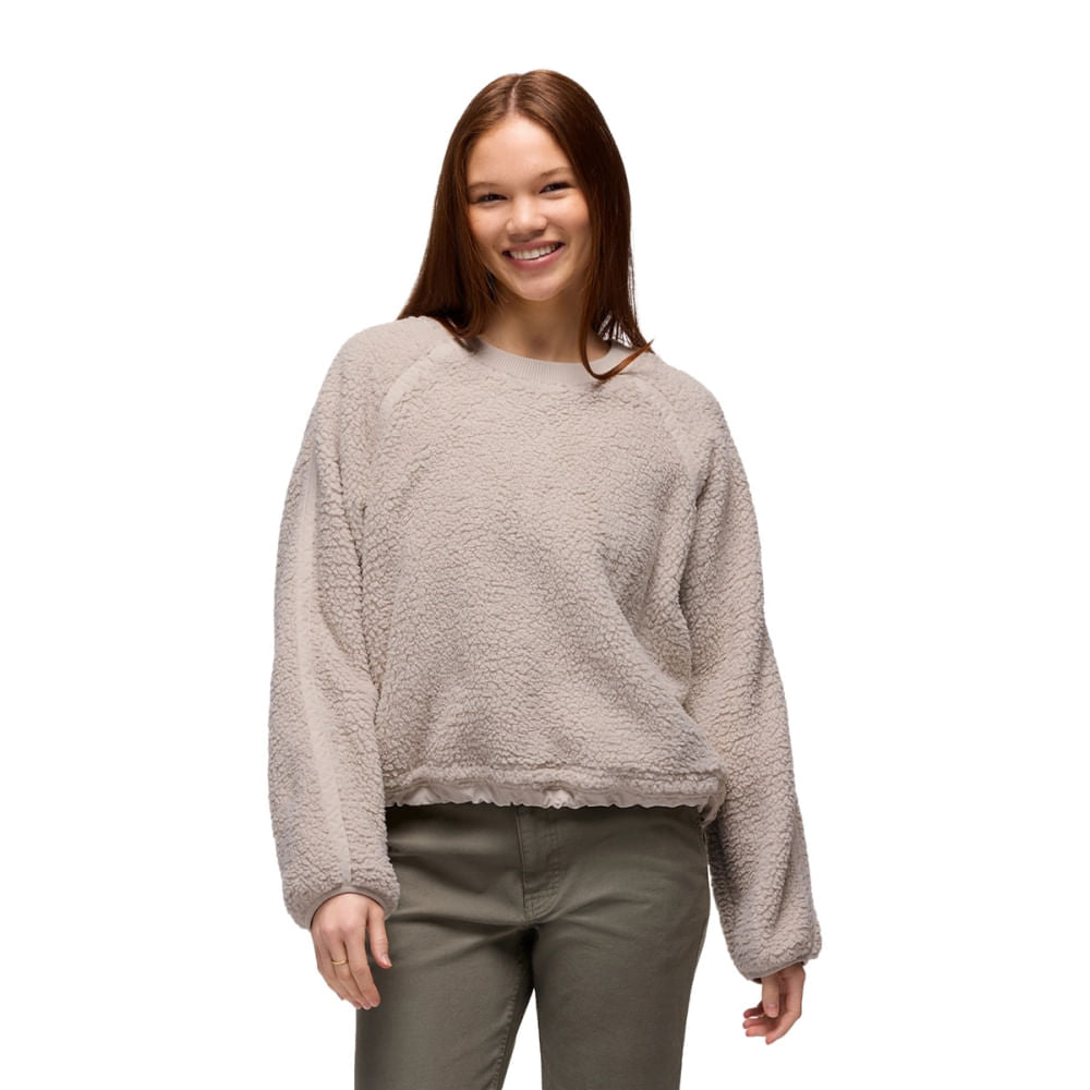 ENCINITAS FLEECE CREW | ALMOND