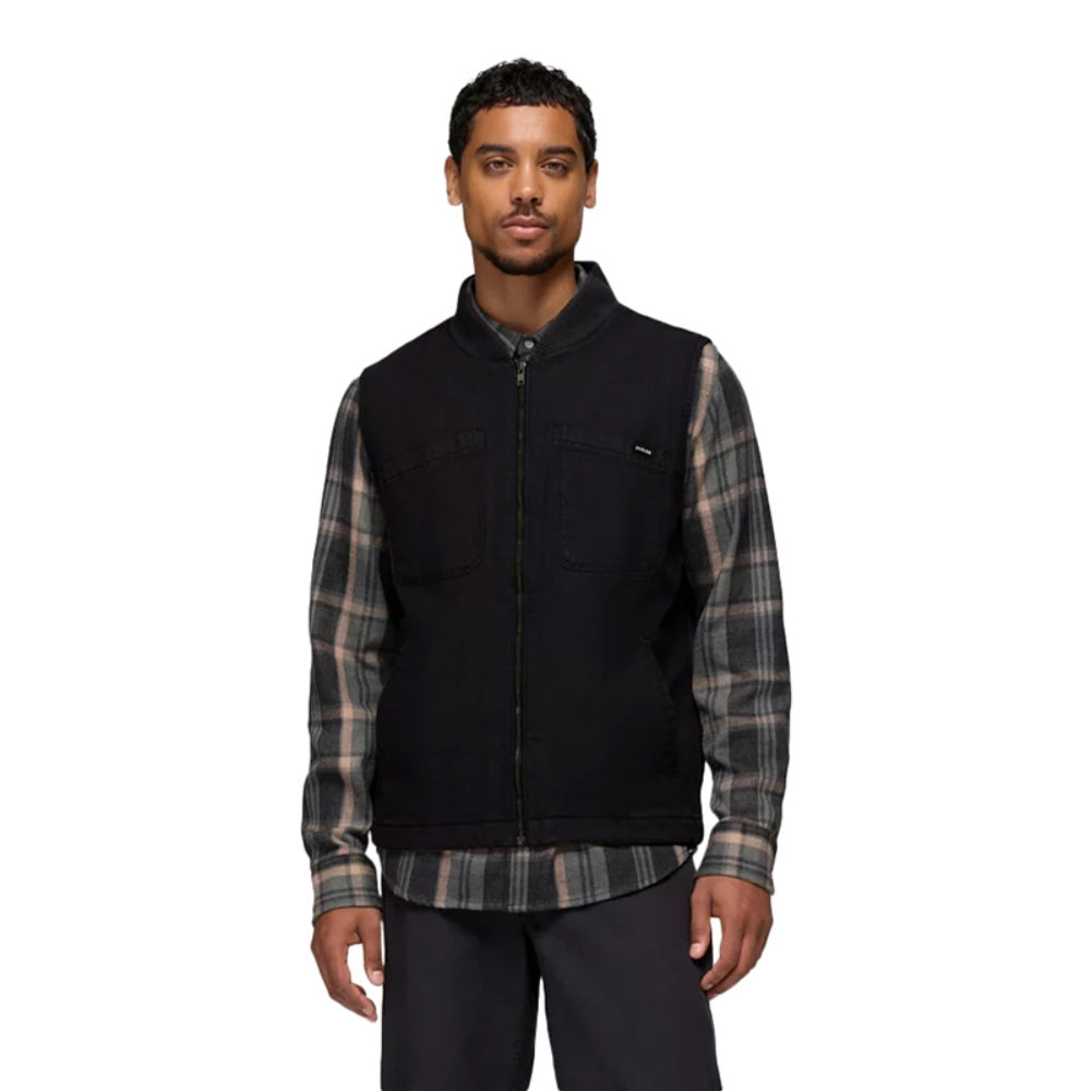 Prana Mens Rock Ridge Vest Midlayer in Black Color