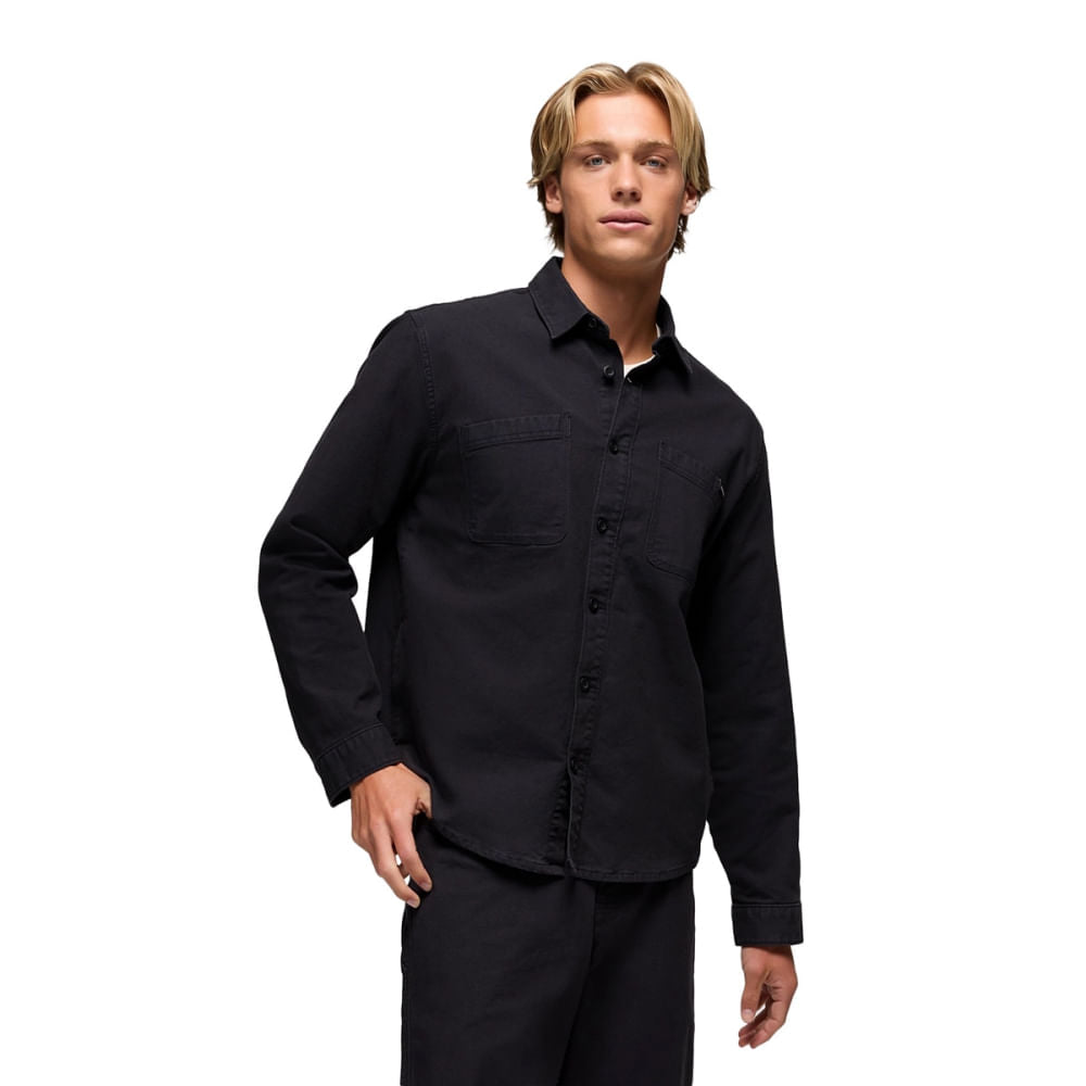 Prana Mens Rock Ridge Overshirt Midlayer in Black Color