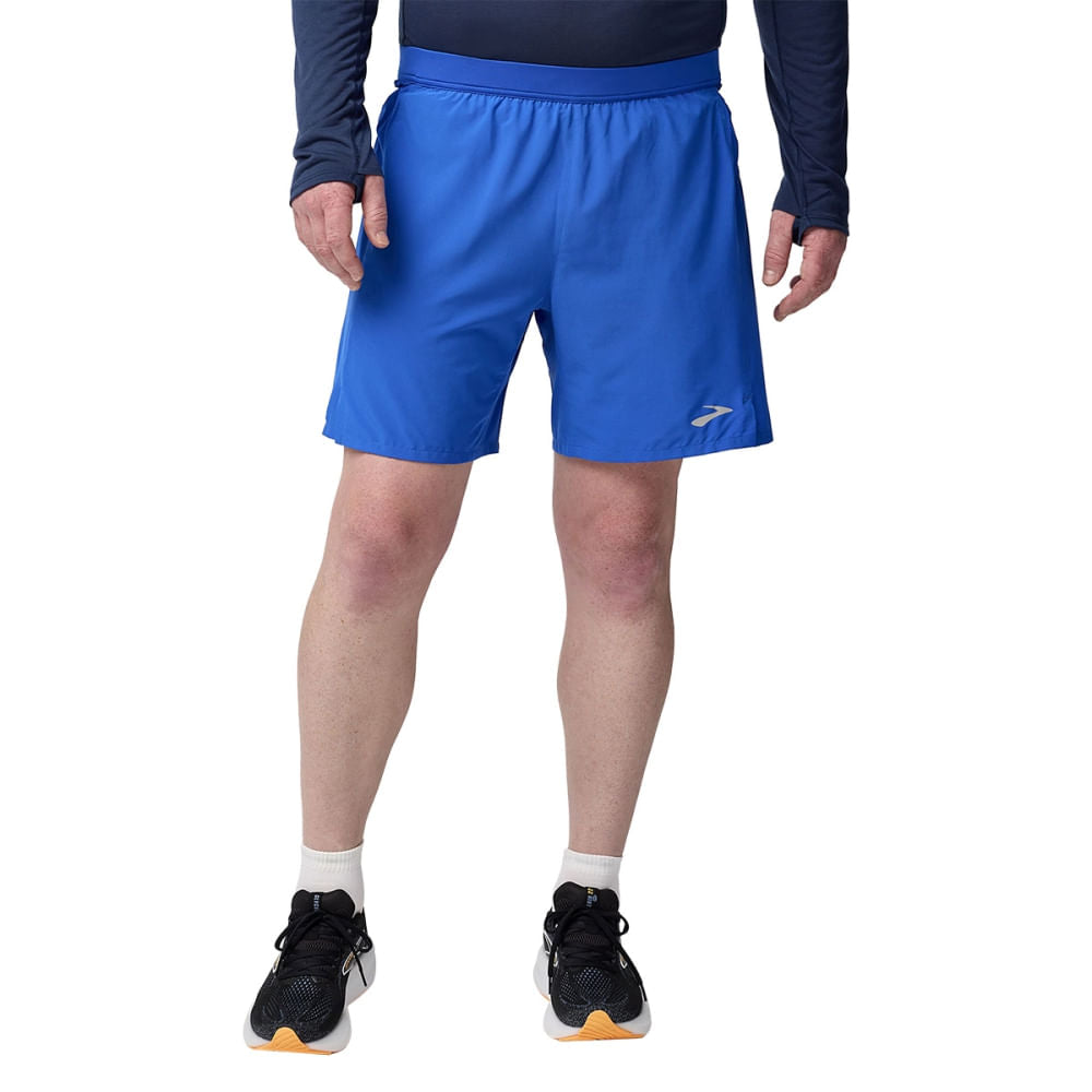Brooks Mens Journey 7 Short in White Color