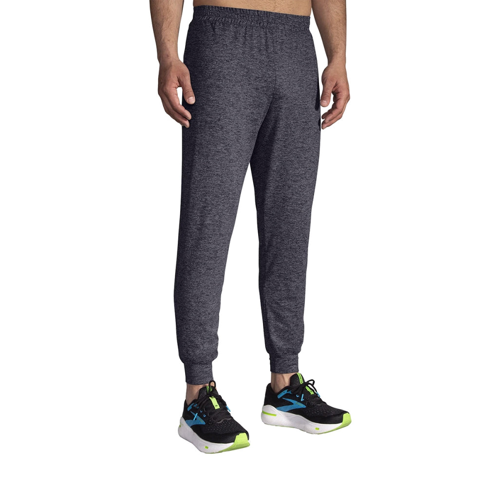 Brooks Mens Luxe Jogger Pants in Grey Color