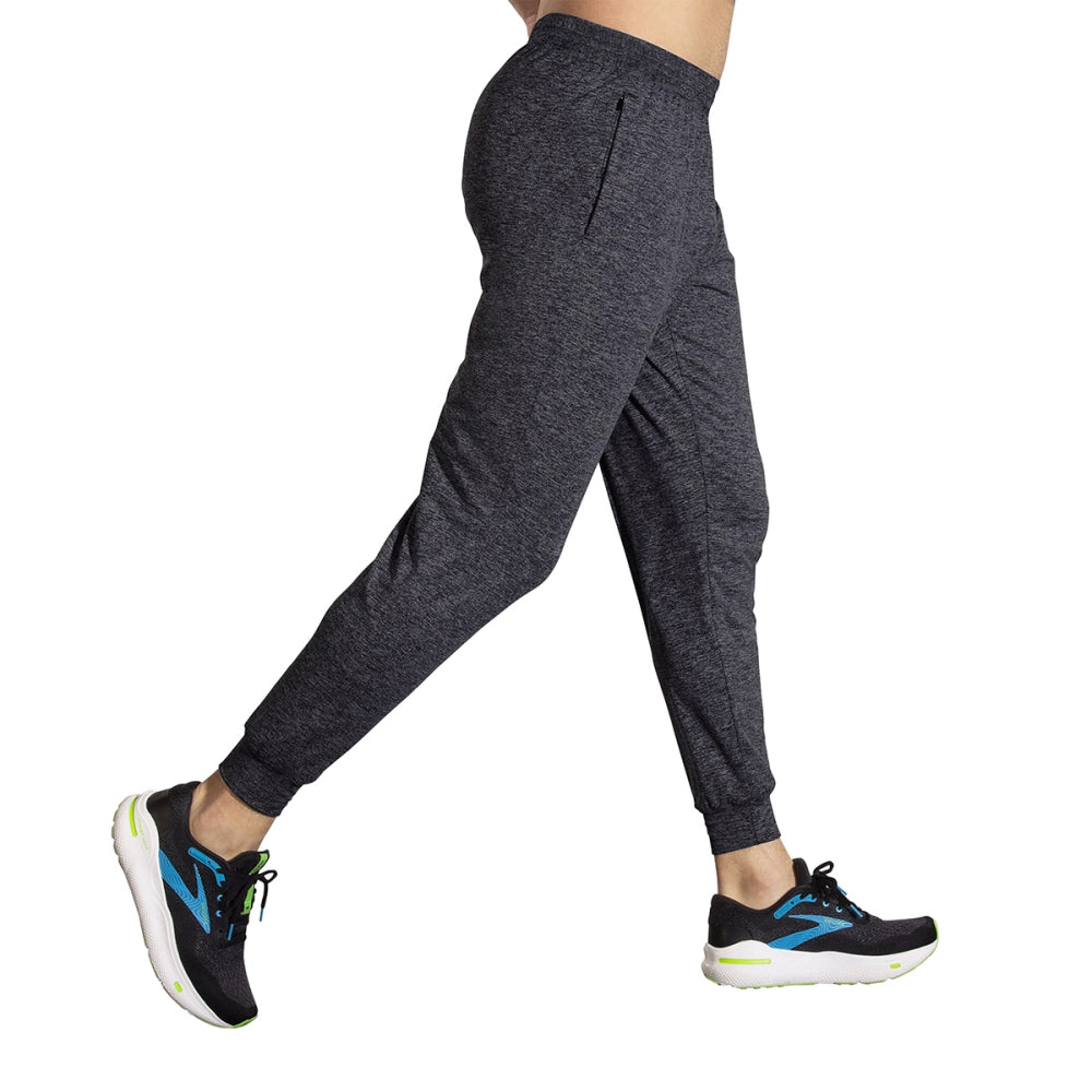 Brooks Mens Luxe Jogger Pants in Grey Color