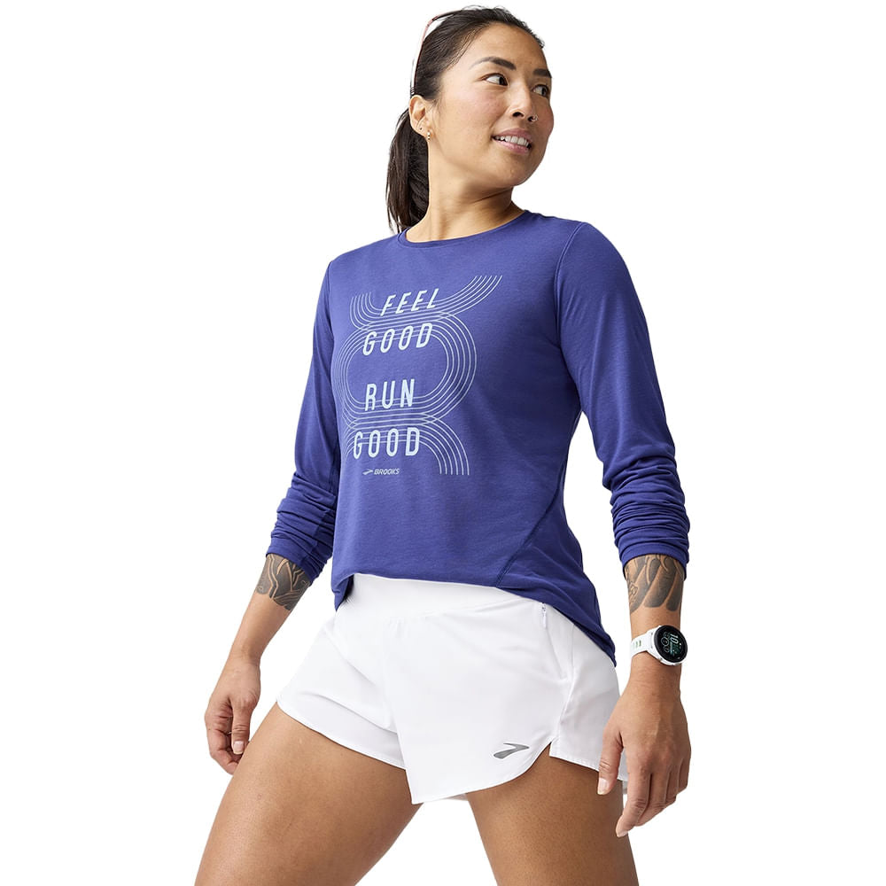 Brooks Womens Chaser 3 Short 2.0 Shorts in White Color