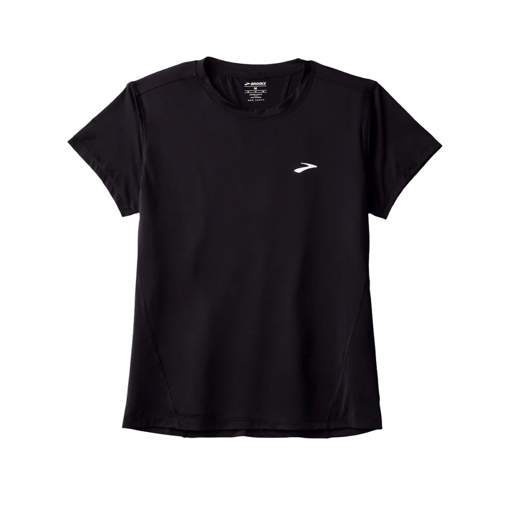Brooks Womens Sprint Free Short Sleeve Tops in White Color