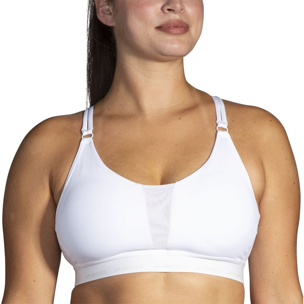 Brooks Womens Plunge 3.0 Sports Bra Sports Bras in White Color