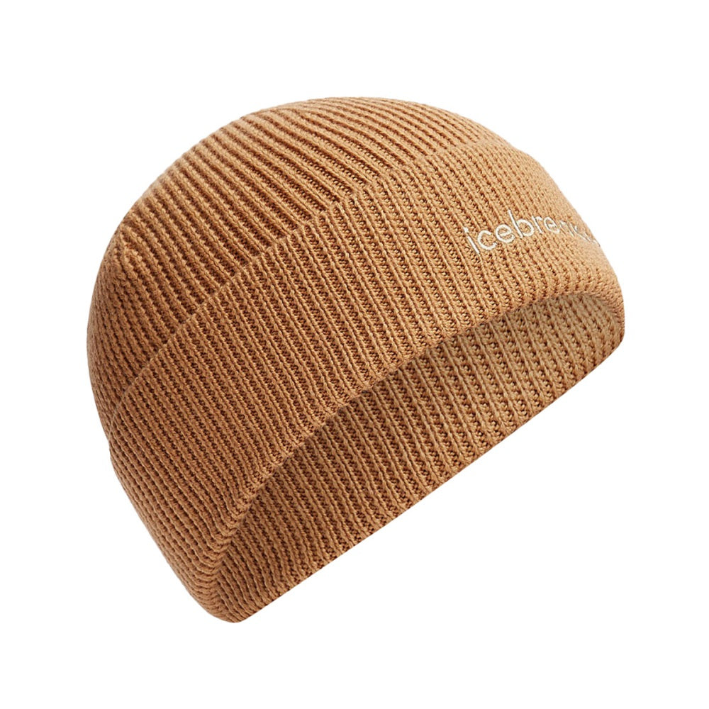 Icebreaker Unisex Merino All Day Toque Bea Winter Hats in Khaki Color