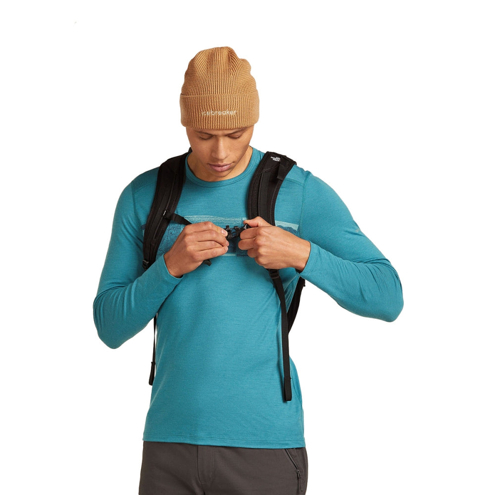 Icebreaker Unisex Merino All Day Toque Bea Winter Hats in Khaki Color