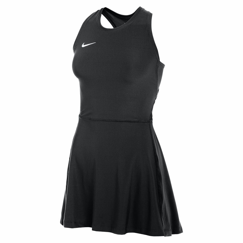 black nike tennis dress Womens Team Victory L Perfect for practice Fitted Bodice Bebe Fringe Corset Mini Color:Navy Blue Polka Dots