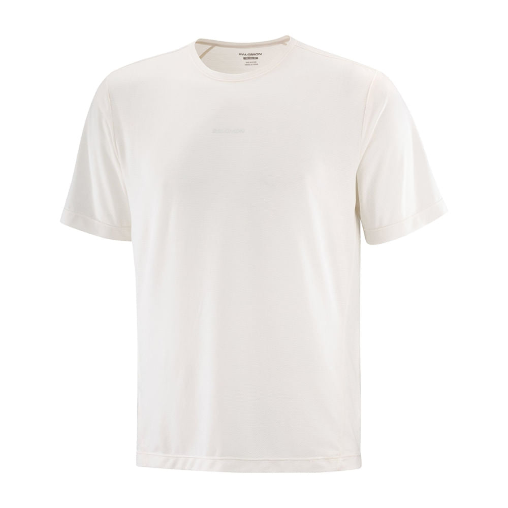 Salomon Mens Shkout Core short sleeve Tee M Tops in Brown Color