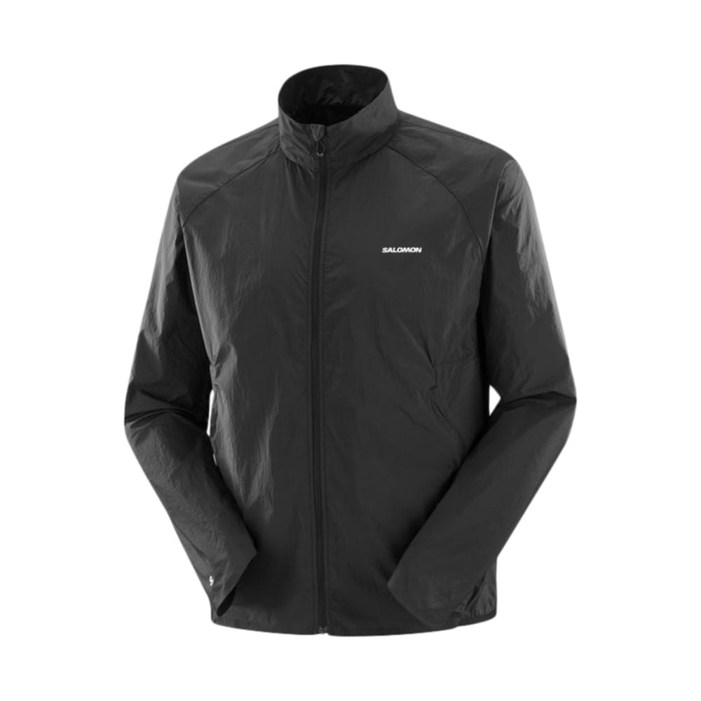 Salomon Mens Shkout Fly Jkt M Running Jackets in Black Color