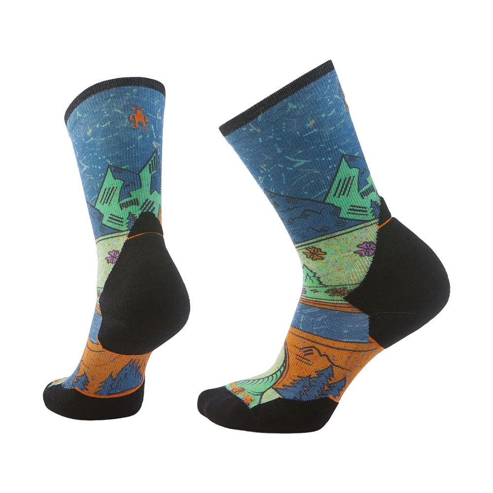 Smartwool Womens Trail Run Targeted Cu Socks in Blue Color