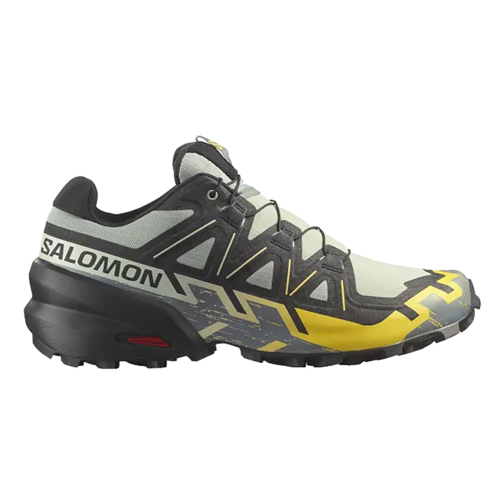 Salomon Mens Speedcross 6 Trail Running Shoes in Green Color