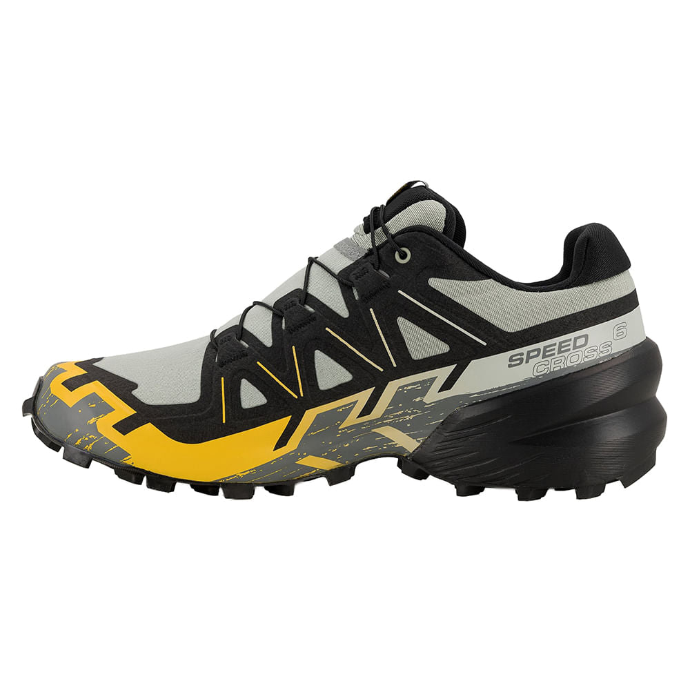 Salomon Mens Speedcross 6 Trail Running Shoes in Green Color