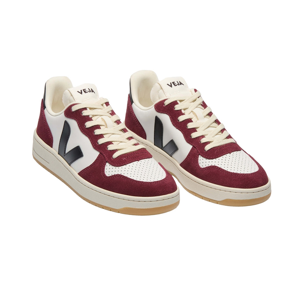 Veja Womens V-10 Sneakers in White Color