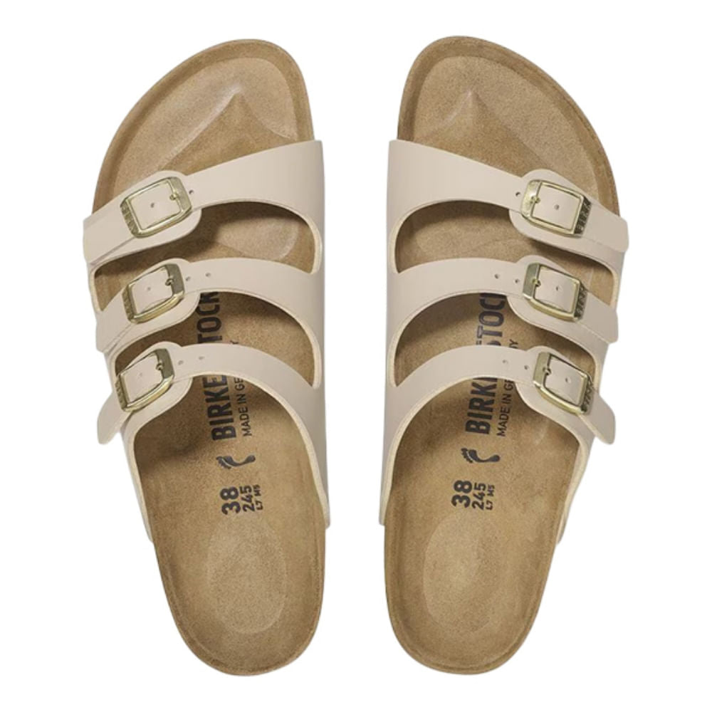 Birkenstock Womens Florida Sandals in Khaki Color