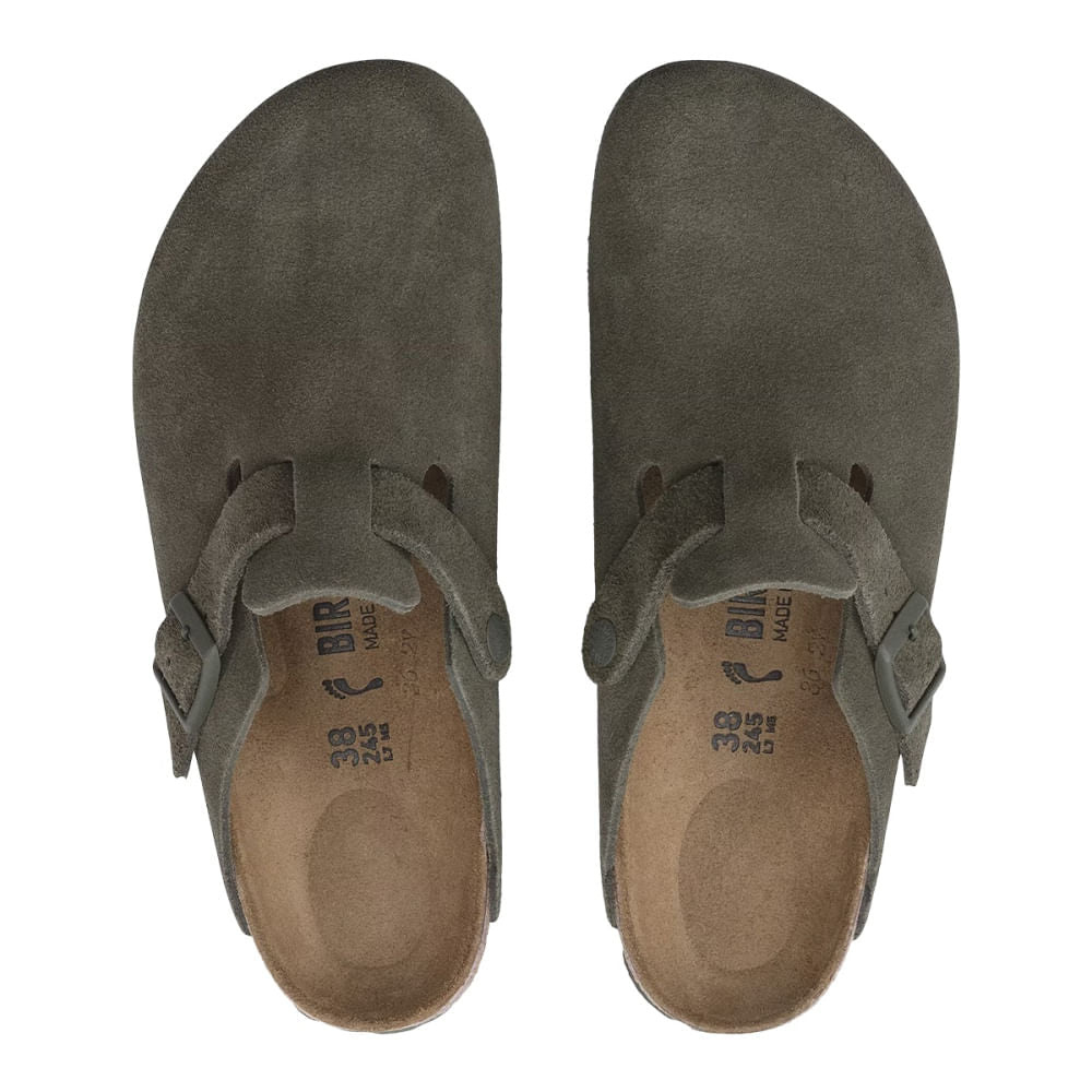 Birkenstock Mens Boston Water Shoes in Green Color