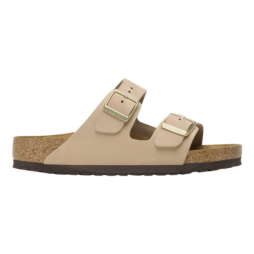 Birkenstock Womens Arizona Soft Footbed Sandals in Khaki Color