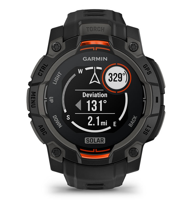 Garmin Unisex Instinct 3 50Mm Solar Bk Smart Watches in Grey Color