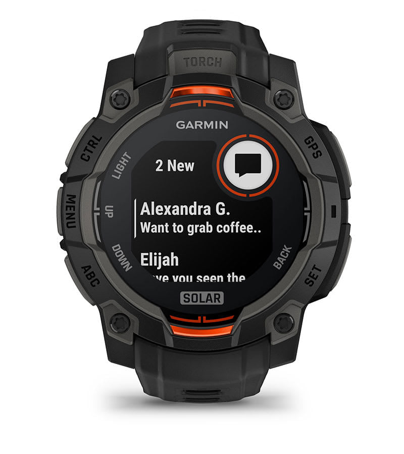Garmin Unisex Instinct 3 50Mm Solar Bk Smart Watches in Grey Color