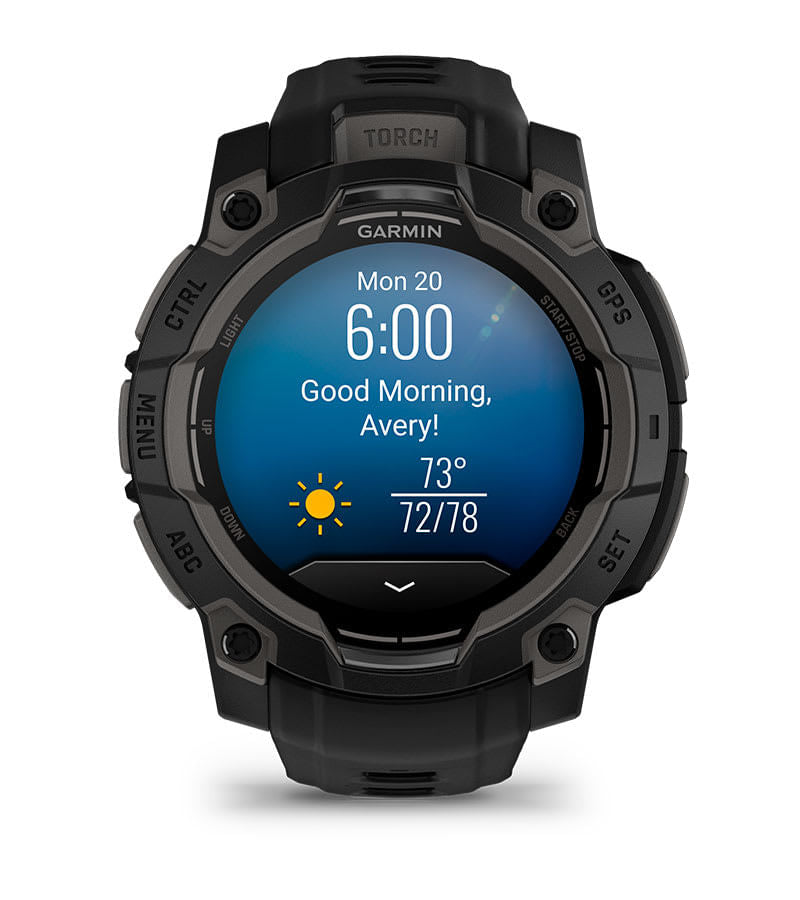 Garmin Unisex Instinct 3 50Mm Amoled Smart Watches in Grey Color
