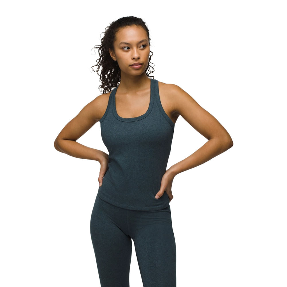Prana Womens Heavana Racerback Tank Tops in Blue Color
