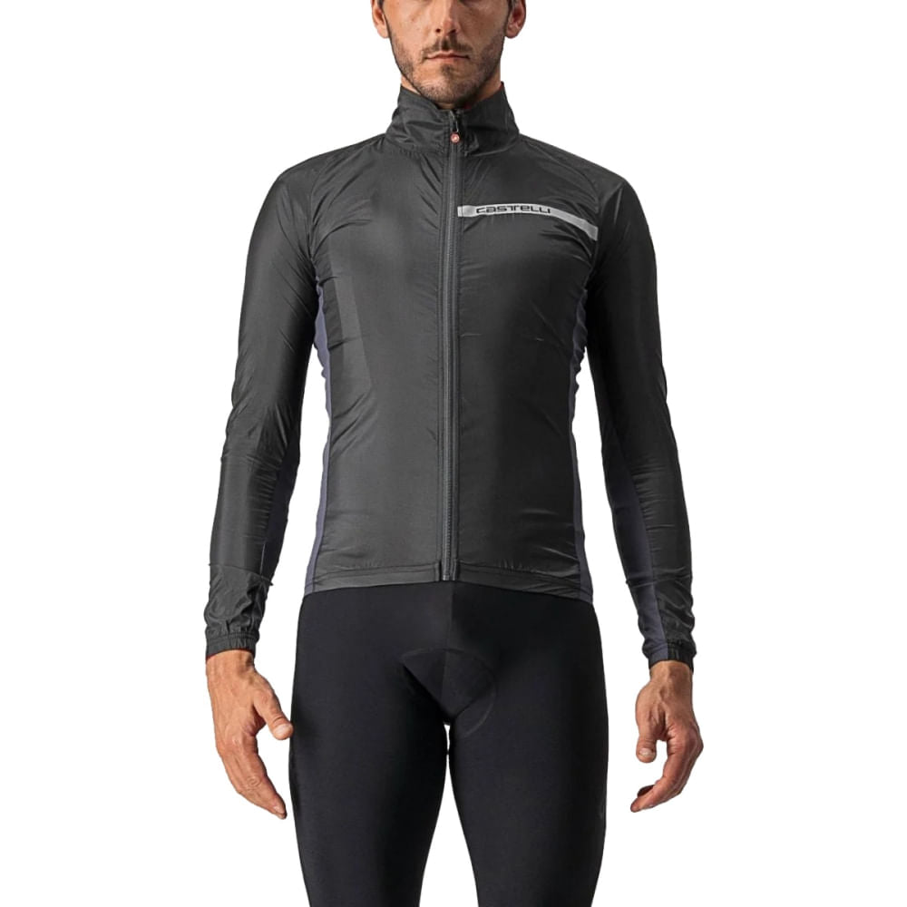 Castelli Mens Squadra Stretch Jacket Cycling Jackets in Grey Color
