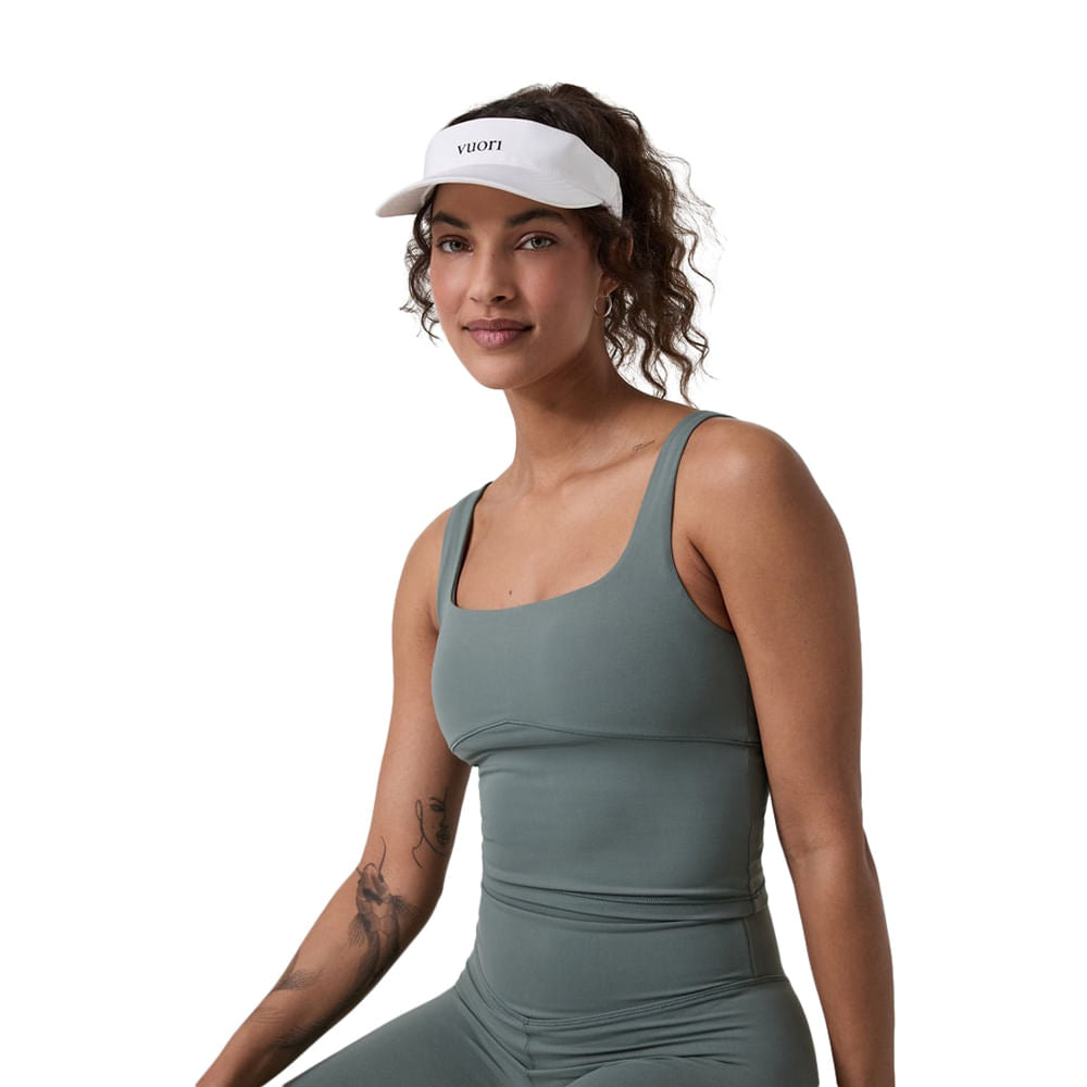 Vuori Womens Topspin Visor 2.0 Hats in White Color