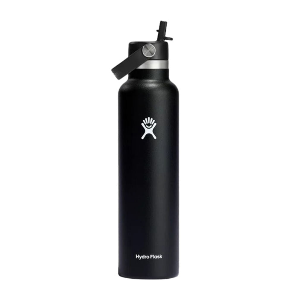 Hydro Flask 24 Oz Standard Flex Stra Water Bottles in Black Color