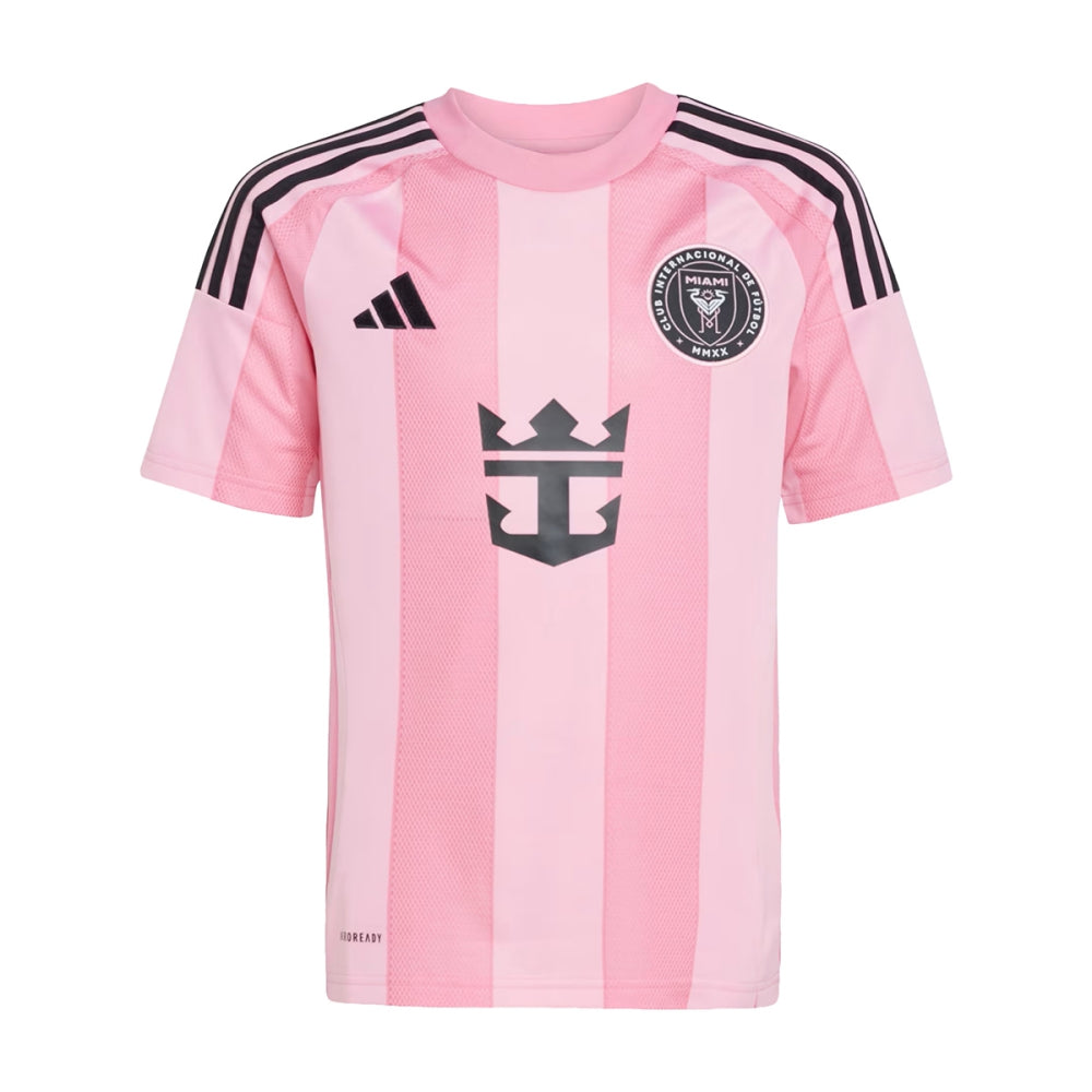 Adidas Kids Inter Miami 25/26 home Kit Fan Apparel in Pink Color