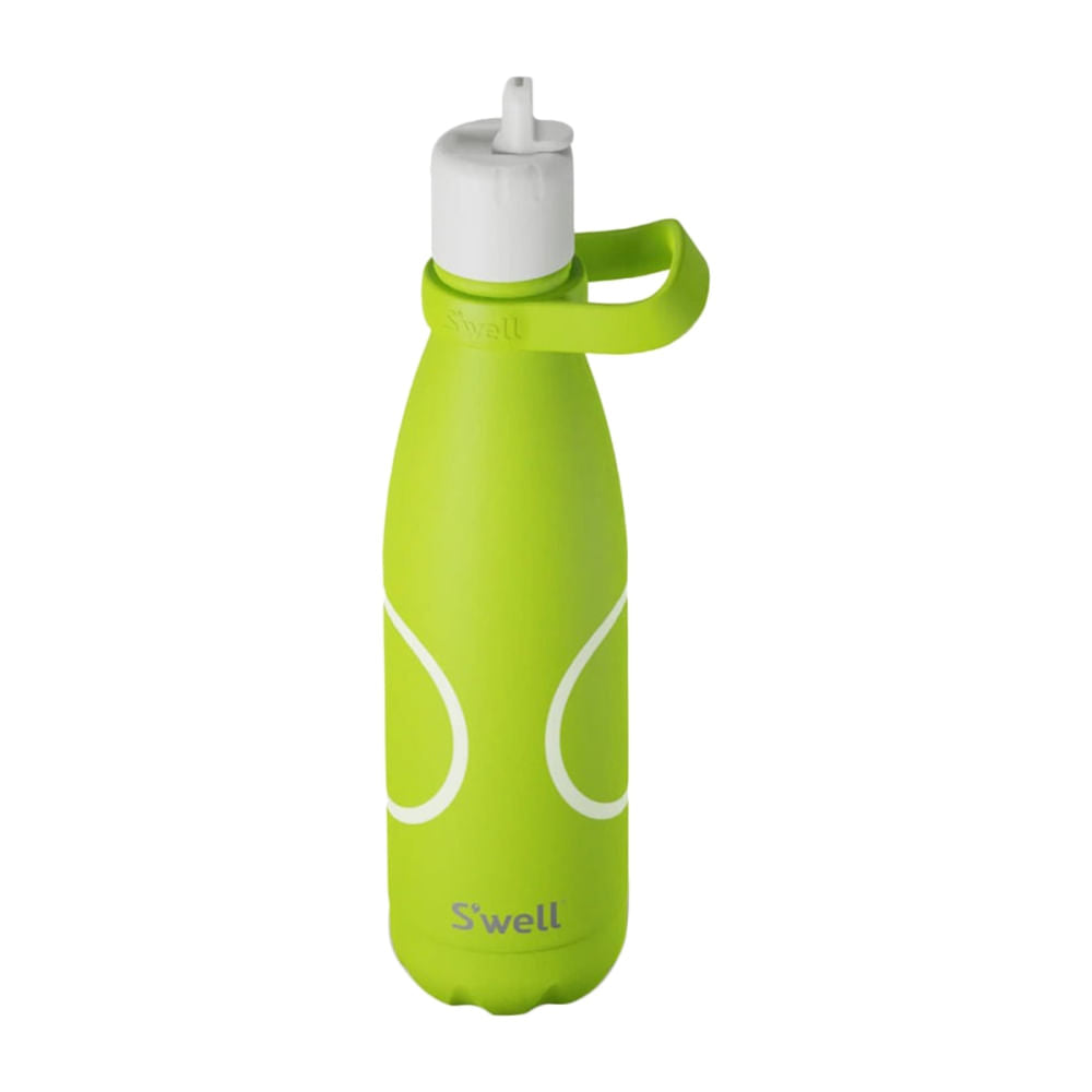S'Well Bottle W.Flip Straw Lid Water Bottles in Green Color