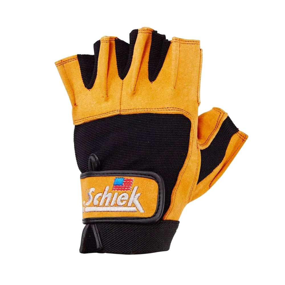 Schiek Sports M/Power Glove Strength Training Gloves in Brown Color