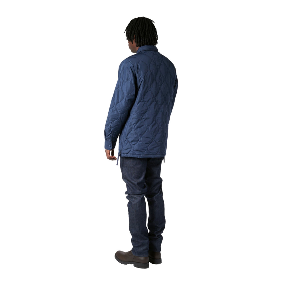 Taion Unisex Military Down Shirt Midlayer in Blue Color