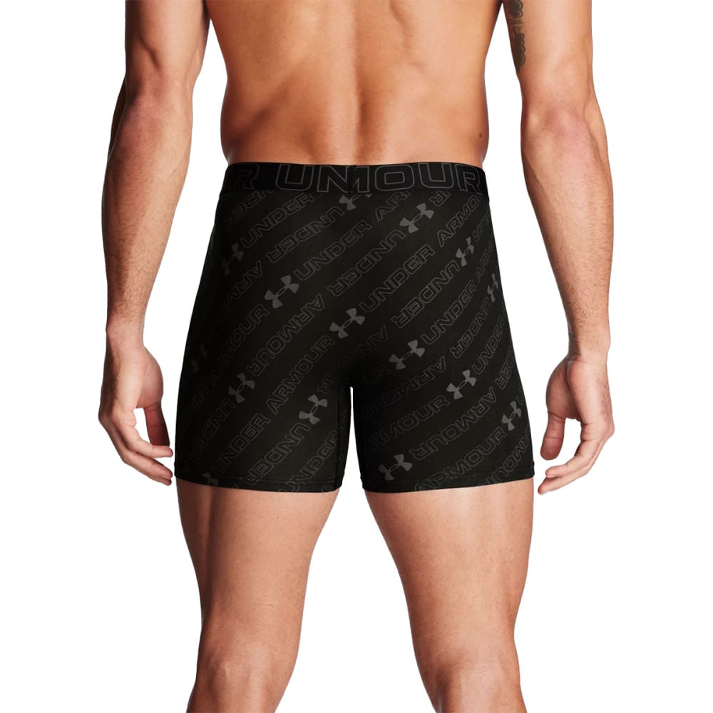 Under Armour Mens Ua Perf Cotton Solid 6In Underwear in Black Color