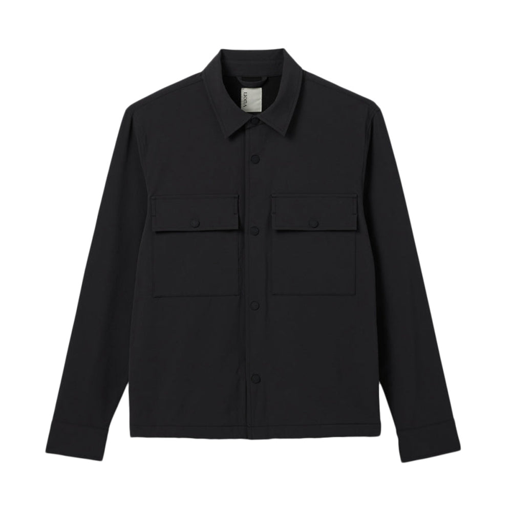 Vuori Mens Lawson Tech Shirt Jkt Tops in Black Color