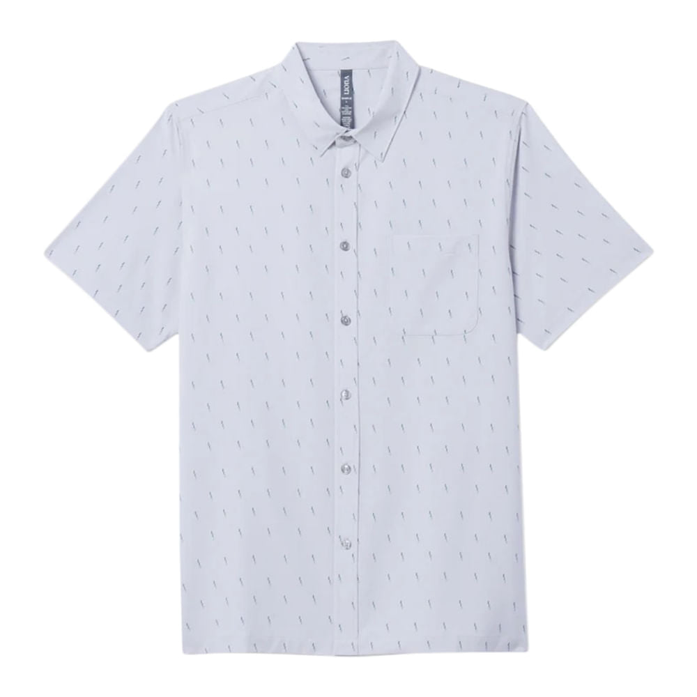 Vuori Mens S/S Bridge Button Down Tops in Grey Color