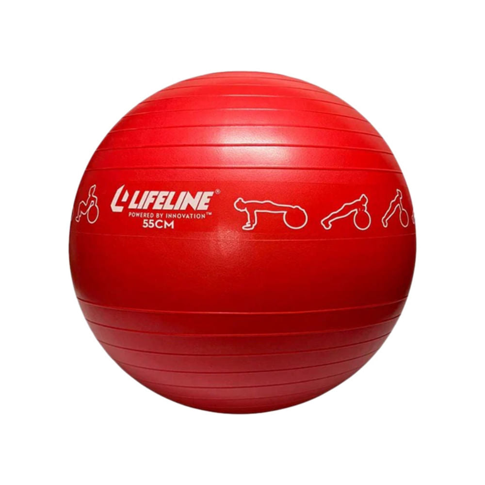 Lifeline Unisex 55Cm Exercise Ball Exercise Balls in Red Color