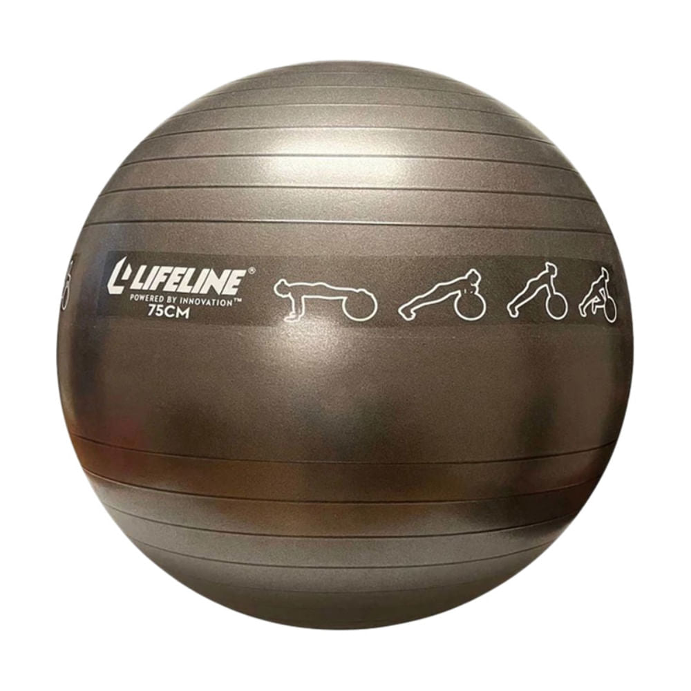 Lifeline Unisex 75Cm Exercise Ball Exercise Balls in Grey Color