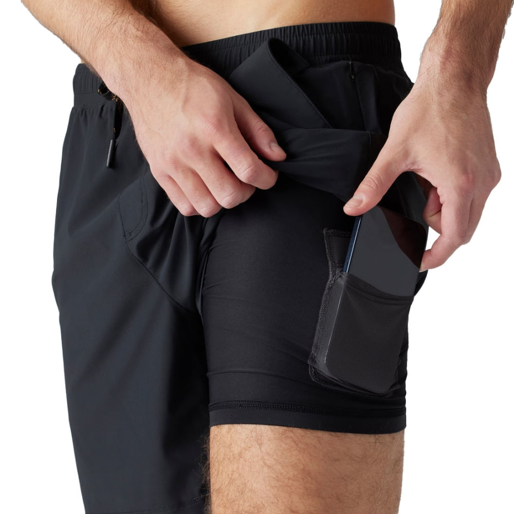 Rhone Mens 7In Pursuit Short Line Shorts in Black Color