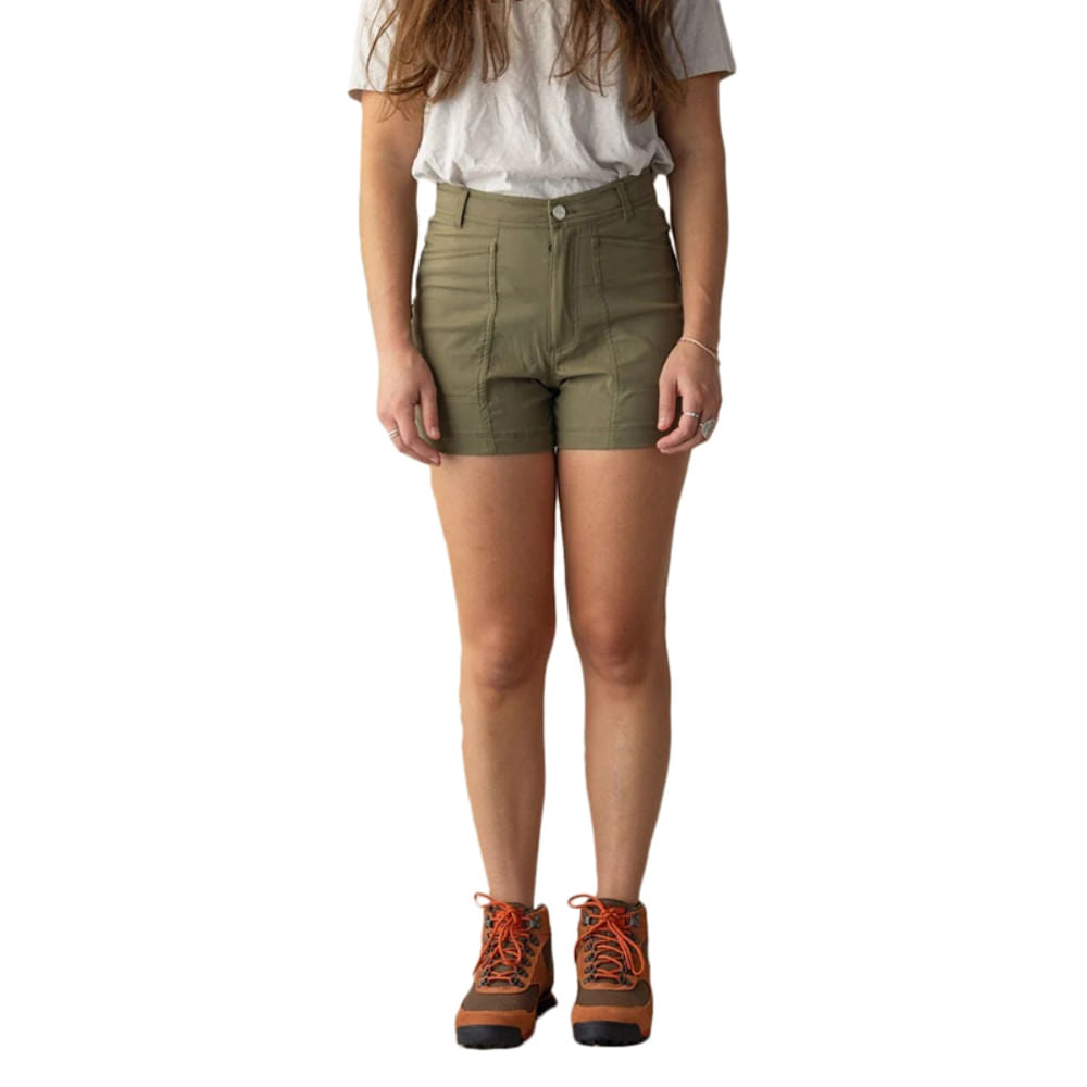 LIVSN Womens Ecotrek Shorts | OLIVE – Paragon Sports