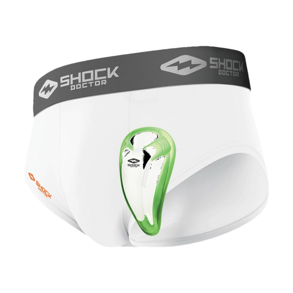 Shock Doctor Kids Core Brief With Bio-Flex Underwear in White Color