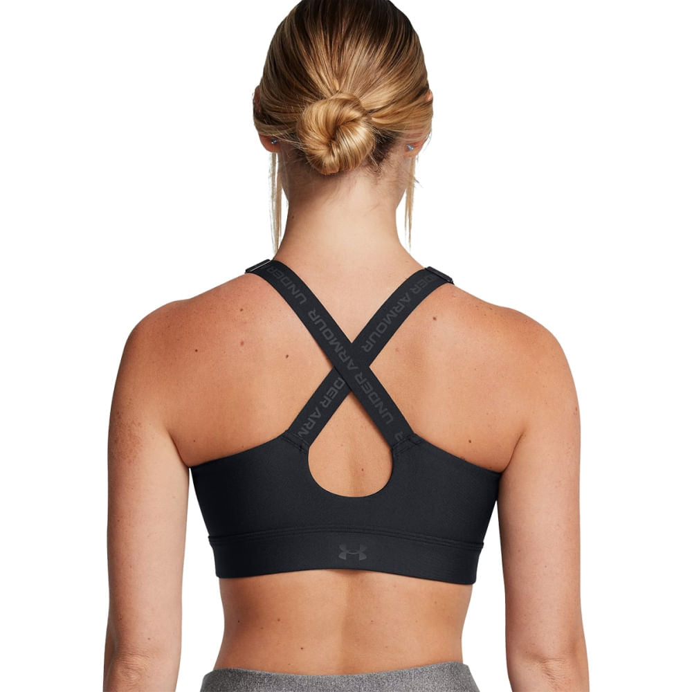 Under Armour Womens Infinity 2.0 High Zip Sp Sports Bras in Black Color