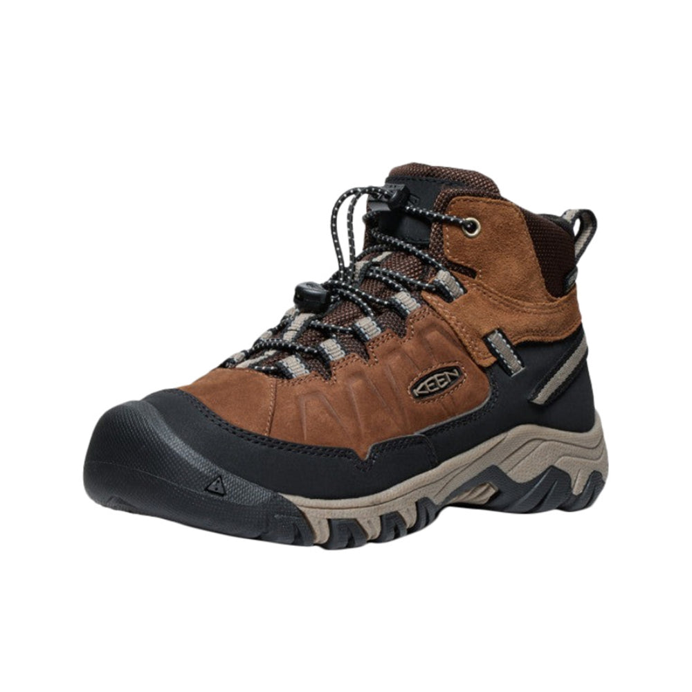 Keen Kids Targhee IV Mid Wp-Y Boots in Brown Color