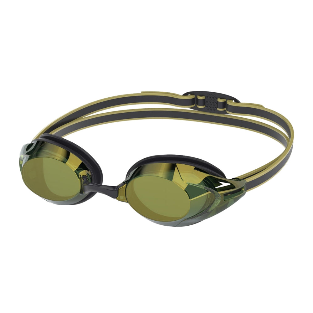 Speedo Unisex Vanquisher 3.0 Mirrored Swimming Goggles in Gold Color