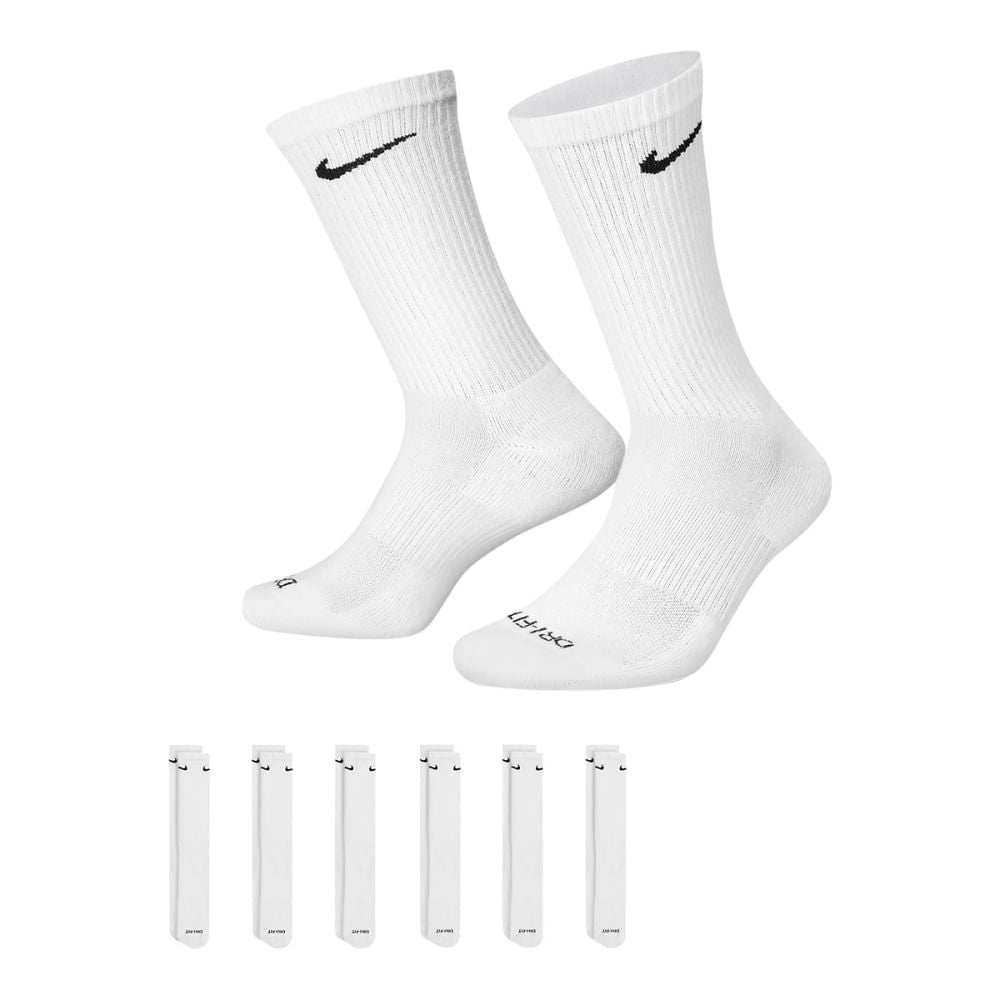 6PK DRIFIT CUSHION CREW | 100-WHITE